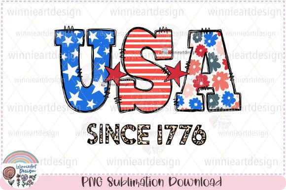 4th of July Retro USA Since 1776 PNG Graphics for T-Shirt Designs