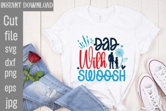 Dad with Swoosh SVG Cut File