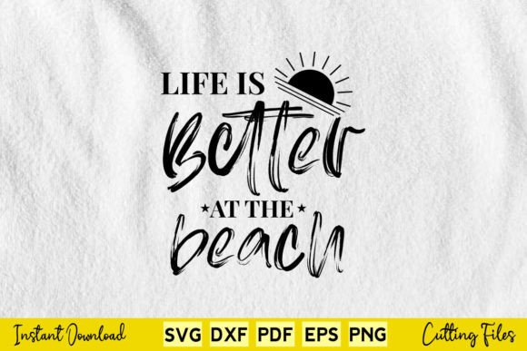 Life Is Batter at the Beach SVG
