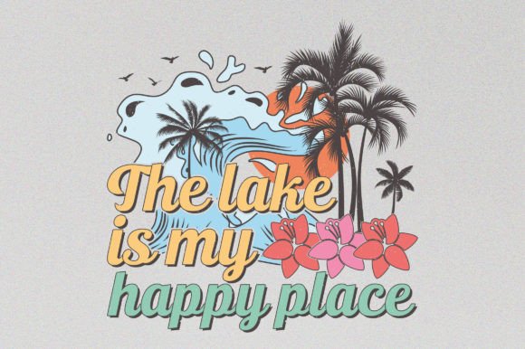 The Lake Vintage Summer Sublimation SVG