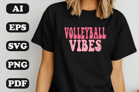 Volleyball Vibes SVG: Graphics & T-Shirt Designs